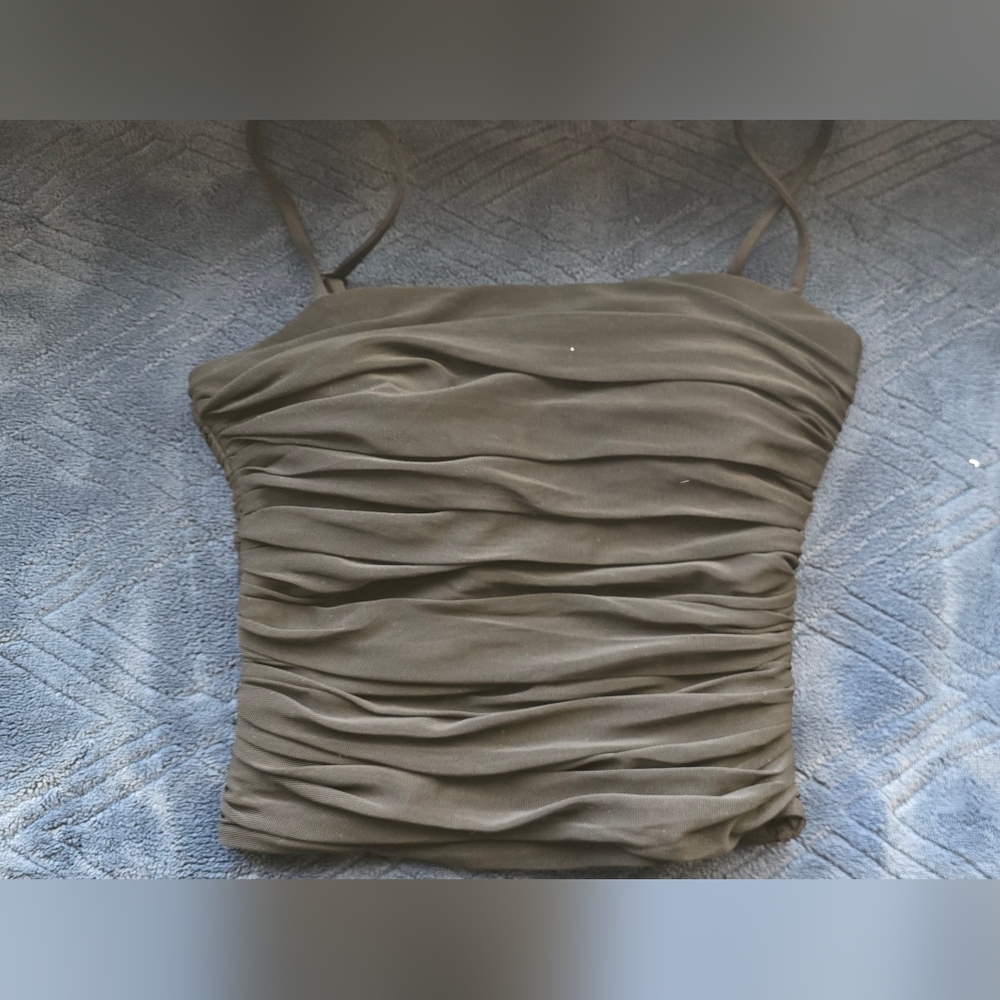 Black Ruched Women's Top